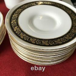 Aynsley Coffee Service Pattern 2675 26 pcs. Black / Gold