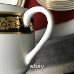 Aynsley Coffee Service Pattern 2675 26 pcs. Black / Gold