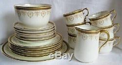 Aynsley Gold Dowery like 21 piece tea coffee set 1905-1925 vintage antique