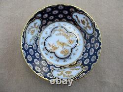 BERNARDAUD & Co LIMOGES BLUE AND GOLD ENCRUSTED DEMITASSE COFFEE CUP AND SAUCER