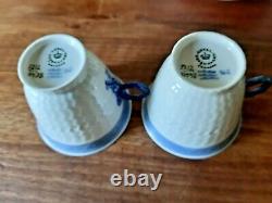 BLUE FAN 2 x Coffee sets Cups & Saucers # 1212 11538 Royal Copenhagen 1st