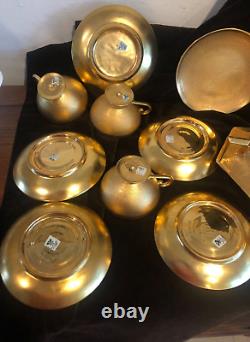 B&G Limoges Stouffers Gold Encrusted Coffee Tea Set Fine China Service for 4