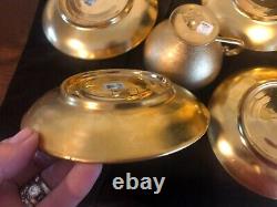 B&G Limoges Stouffers Gold Encrusted Coffee Tea Set Fine China Service for 4