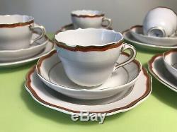 Beautiful Vintage Meissen 18 Pieces Coffee Set Rare MID Century Minimalist 1960