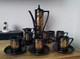 Beautiful Large Vintage Portmeirion Phoenix Coffee Set Black Gold John Cuffley