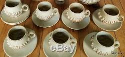Bernard Rooke vintage Mid Century Modern Brutalist studio pottery Coffee set