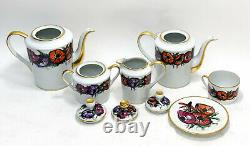 Bernardaud Buffet Limoges Coffee and Tea Service for 8 in Les Anemones