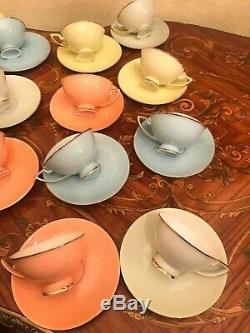 Big Vintage 16 cups 16 saucers German Porcelain Coffee Set