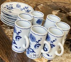 Blue Danube Set Of 7 Irish Coffee Cup and Saucer 6948675, Japan, Vintage