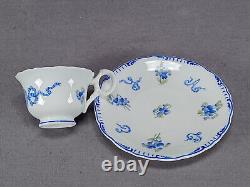 Brown Westhead Moore Yale University Blue Floral Demitasse Cup & Saucer