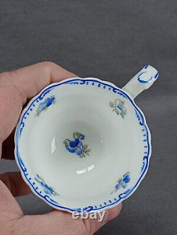 Brown Westhead Moore Yale University Blue Floral Demitasse Cup & Saucer