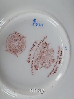 Brown Westhead Moore Yale University Blue Floral Demitasse Cup & Saucer