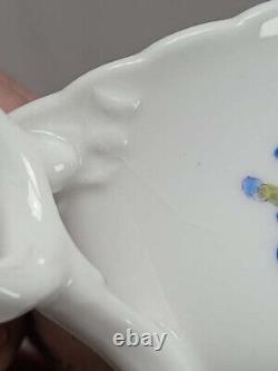 Brown Westhead Moore Yale University Blue Floral Demitasse Cup & Saucer