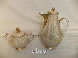 C4 Richard Ginori Coffee set 25 pc gilded lustre glaze vintage porcelain 8C3A