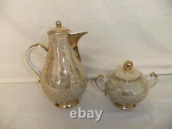 C4 Richard Ginori Coffee set 25 pc gilded lustre glaze vintage porcelain 8C3A