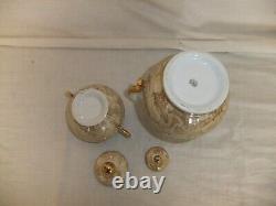 C4 Richard Ginori Coffee set 25 pc gilded lustre glaze vintage porcelain 8C3A