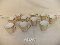 C4 Richard Ginori Coffee set 25 pc gilded lustre glaze vintage porcelain 8C3A