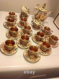 Capodimonte Tea/coffee set for 12. Vintage 1950-s. Italy