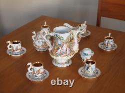 Capodimonte Vintage Serpant/Cherub Coffee Set