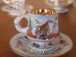 Capodimonte Vintage Serpant/Cherub Coffee Set