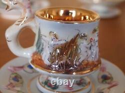 Capodimonte Vintage Serpant/Cherub Coffee Set