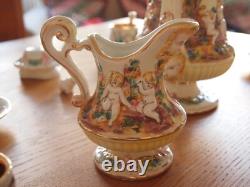 Capodimonte Vintage Serpant/Cherub Coffee Set