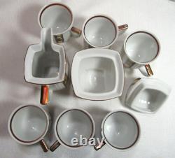 Carlsbad Czechoslovakia Karlovarsky Porcelan Vintage 17 Pc Art Deco Coffee Set