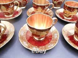 Carlton Ware Rouge Royale Vintage Hand painted Coffee Set