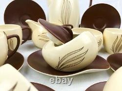 Carlton Ware Windswept Tea Set Brown And Cream / Vintage / Coffee / 15 Piece