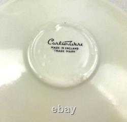 Carlton Ware Windswept Tea Set Brown And Cream / Vintage / Coffee / 15 Piece