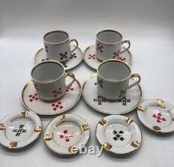 Coffee Set With Ashtrays Poland Vintage