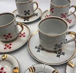 Coffee Set With Ashtrays Poland Vintage