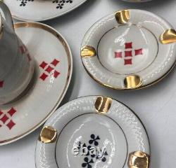 Coffee Set With Ashtrays Poland Vintage