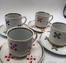 Coffee Set With Ashtrays Poland Vintage