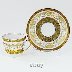Coffee set for 8 Vintage Bohemian gold encrusted Premium porcelain De Luxe