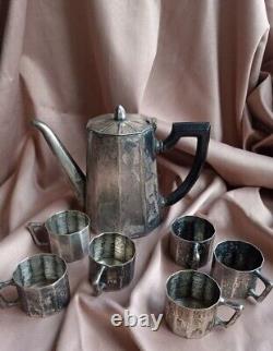 Coffee set vintage pot silver plate Wenzel Bachmann VBS