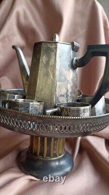 Coffee set vintage pot silver plate Wenzel Bachmann VBS