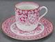Copeland Primrose Pink Floral & Gold Demitasse Cup & Saucer Circa 1881
