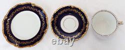 Cover collection coffee Reichenbach baroque 3 cup plate porcelain cobalt gold