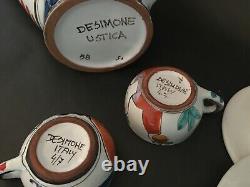 De Simone Coffee Service Sicilian Ceramic Hand Made Vintage Coffee Set