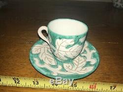 Demitasse coffee set handpainted Rare Vintage 50's Italian