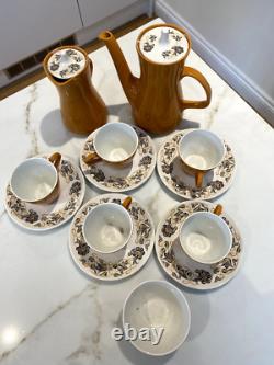 Desert Song' Coffee Set. 1960s/1970s. Vintage Poole Pottery