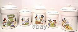 Disney vintage ceramic Canister set Cookie jar Tea Coffee Sugar Flour USA Rare