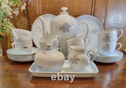 EXCELLENT Bing & Grondahl FALLING LEAVES TEA/COFFEE SET for 8 with POT