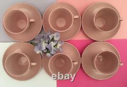 Early Vintage, Retro Johnson Brothers Rose Cloud Pink Coffee Set For Six