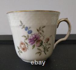Eight Vintage Royal Copenhagen Frijsenborg Coffee Cups & Saucers (1546/910)