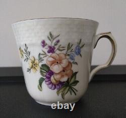 Eight Vintage Royal Copenhagen Frijsenborg Coffee Cups & Saucers (1546/910)