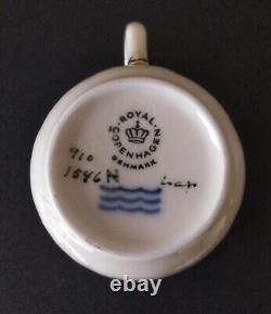 Eight Vintage Royal Copenhagen Frijsenborg Coffee Cups & Saucers (1546/910)