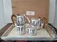 Fabulous Vintage Picquot Ware 5 Piece Tea Coffee Set With Tray In Original Box