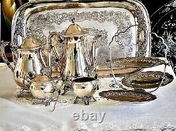 Fabulous Vintage Silver Plated Tea / Coffee Set Serving Tray Viners C 1950's